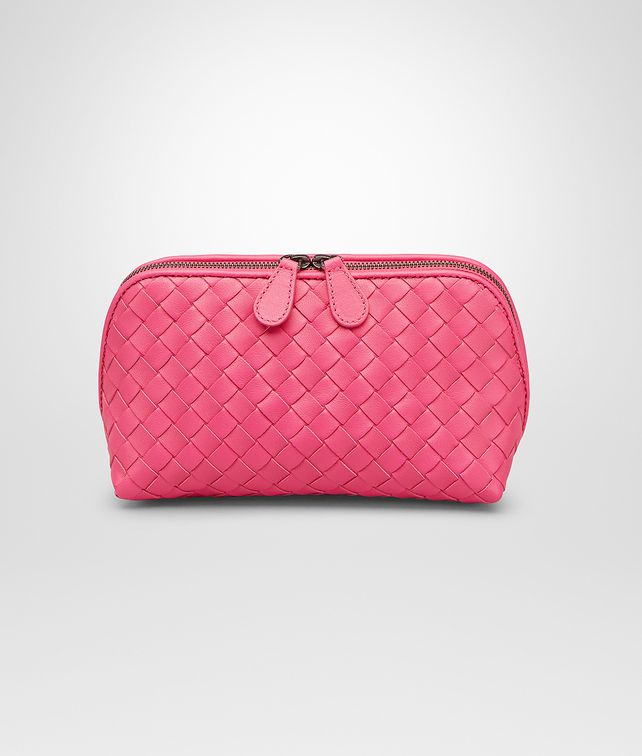 BOTTEGA VENETA ROSA SHOCK INTRECCIATO NAPPA COSMETIC CASE Other Leather Accessory D fp