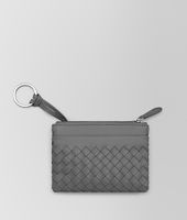 Bottega Veneta® NEW LIGHT GREY INTRECCIATO NAPPA KEY RING Bottega Veneta® NEW LIGHT GREY INTRECCIATO NAPPA KEY RING