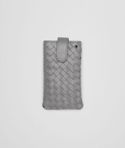 BOTTEGA VENETA - New Light Grey Intrecciato Nappa iPhone Case
