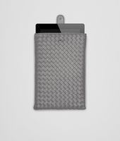 Bottega Veneta® NEW LIGHT GREY INTRECCIATO NAPPA MINI IPAD CASE Bottega Veneta® NEW LIGHT GREY INTRECCIATO NAPPA MINI IPAD CASE