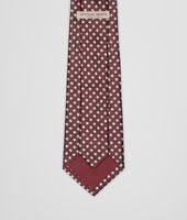 Bottega Veneta® Bordeaux Beige Silk Tie Bottega Veneta® Bordeaux Beige Silk Tie