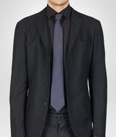 Bottega Veneta® Sapphire Black Silk Tie Bottega Veneta® Sapphire Black Silk Tie