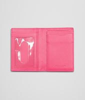 Bottega Veneta® ROSA SHOCK INTRECCIATO NAPPA CARD CASE Bottega Veneta® ROSA SHOCK INTRECCIATO NAPPA CARD CASE