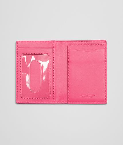 BOTTEGA VENETA - Rosa Shock Intrecciato Nappa Card Case