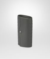Bottega Veneta® NEW LIGHT GREY INTRECCIATO NAPPA KEY RING Bottega Veneta® NEW LIGHT GREY INTRECCIATO NAPPA KEY RING