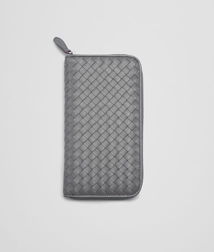 BOTTEGA VENETA - New Light Grey Intrecciato Nappa Document Case