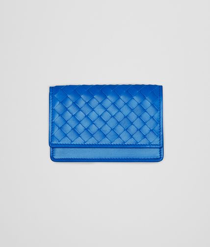 BOTTEGA VENETA - SIGNAL BLUE INTRECCIATO VN CARD CASE