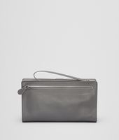 Bottega Veneta® New Light Grey Intrecciato Light Calf Continental Wallet Bottega Veneta® New Light Grey Intrecciato Light Calf Continental Wallet