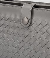 Bottega Veneta® New Light Grey Intrecciato Light Calf Continental Wallet Bottega Veneta® New Light Grey Intrecciato Light Calf Continental Wallet