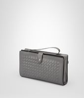 Bottega Veneta® New Light Grey Intrecciato Light Calf Continental Wallet Bottega Veneta® New Light Grey Intrecciato Light Calf Continental Wallet