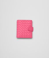 Bottega Veneta® Rosa Shock Intrecciato Nappa Bi-Fold Wallet Bottega Veneta® Rosa Shock Intrecciato Nappa Bi-Fold Wallet