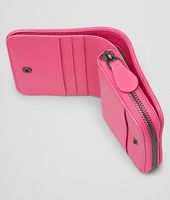 Bottega Veneta® ROSA SHOCK INTRECCIATO NAPPA MINI WALLET Bottega Veneta® ROSA SHOCK INTRECCIATO NAPPA MINI WALLET