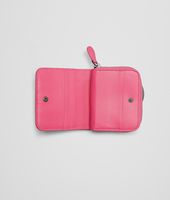 Bottega Veneta® ROSA SHOCK INTRECCIATO NAPPA MINI WALLET Bottega Veneta® ROSA SHOCK INTRECCIATO NAPPA MINI WALLET
