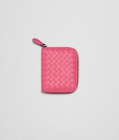 Bottega Veneta® ROSA SHOCK INTRECCIATO NAPPA COIN PURSE Bottega Veneta® ROSA SHOCK INTRECCIATO NAPPA COIN PURSE