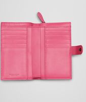 Bottega Veneta® ROSA SHOCK INTRECCIATO NAPPA BI-FOLD WALLET Bottega Veneta® ROSA SHOCK INTRECCIATO NAPPA BI-FOLD WALLET