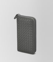 Bottega Veneta® NEW LIGHT GREY INTRECCIATO NAPPA ZIP AROUND WALLET Bottega Veneta® NEW LIGHT GREY INTRECCIATO NAPPA ZIP AROUND WALLET