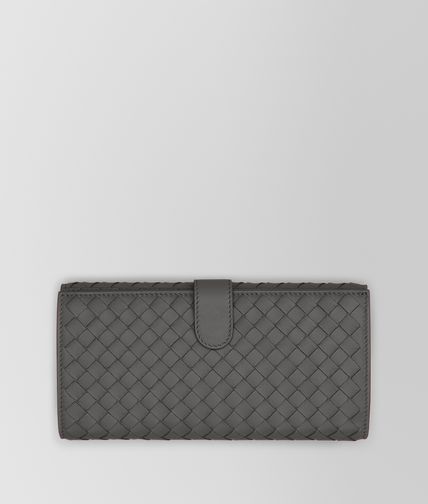 BOTTEGA VENETA - New Light Grey Intrecciato Nappa Continental Wallet