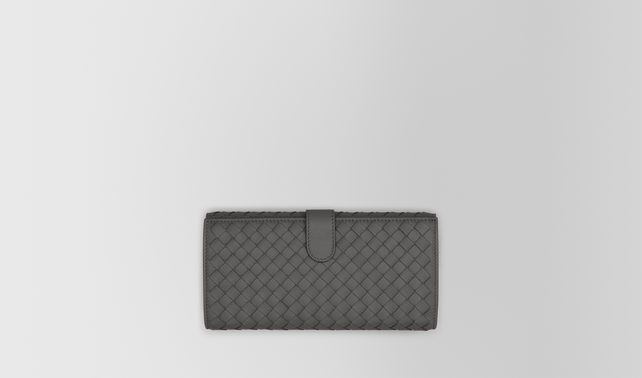 BOTTEGA VENETA - NEW LIGHT GREY INTRECCIATO NAPPA CONTINENTAL WALLET