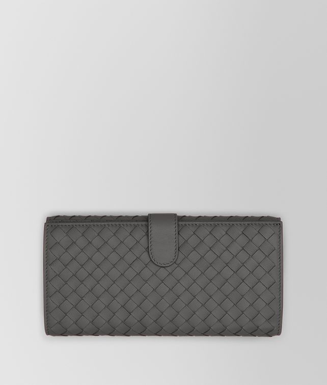 BOTTEGA VENETA PORTAFOGLIO CONTINENTAL IN INTRECCIATO NAPPA NEW LIGHT GREY Portafoglio continental D fp