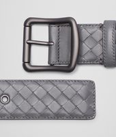 Bottega Veneta® NEW LIGHT GREY INTRECCIATO NAPPA BELT Bottega Veneta® NEW LIGHT GREY INTRECCIATO NAPPA BELT