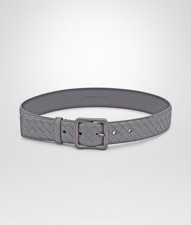 BOTTEGA VENETA NEW LIGHT GREY INTRECCIATO NAPPA BELT Belt D fp