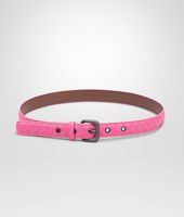 Bottega Veneta® ROSA SHOCK INTRECCIATO NAPPA BELT Bottega Veneta® ROSA SHOCK INTRECCIATO NAPPA BELT