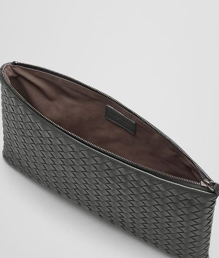 BOTTEGA VENETA - New Light Grey Intrecciato Nappa Document Case