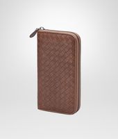 Bottega Veneta® PORTAFOGLIO EDOARDO E BURNT RED IN INTRECCIATO VINTAGE LAVATO CON ZIP Bottega Veneta® PORTAFOGLIO EDOARDO E BURNT RED IN INTRECCIATO VINTAGE LAVATO CON ZIP