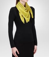Bottega Veneta® FOULARD CITRON E LIGHT GREEN IN SETA Bottega Veneta® FOULARD CITRON E LIGHT GREEN IN SETA