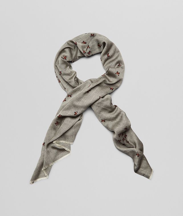 BOTTEGA VENETA FLANNEL DARK BROWN CASHMERE SCARF Scarf or other D fp