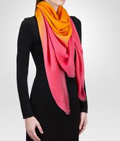 Bottega Veneta® TANGERINE PINK WOOL SCARF Bottega Veneta® TANGERINE PINK WOOL SCARF