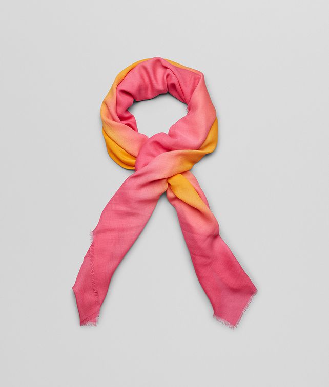 BOTTEGA VENETA TANGERINE PINK WOOL SCARF Scarf or other D fp