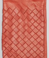 Bottega Veneta® BURNT RED INTRECCIATO NAPPA GLOVES Bottega Veneta® BURNT RED INTRECCIATO NAPPA GLOVES