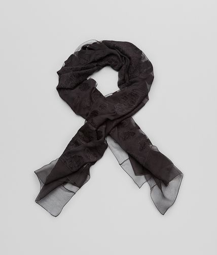 BOTTEGA VENETA - SCHAL AUS FIL COUPÉ-SEIDE NERO