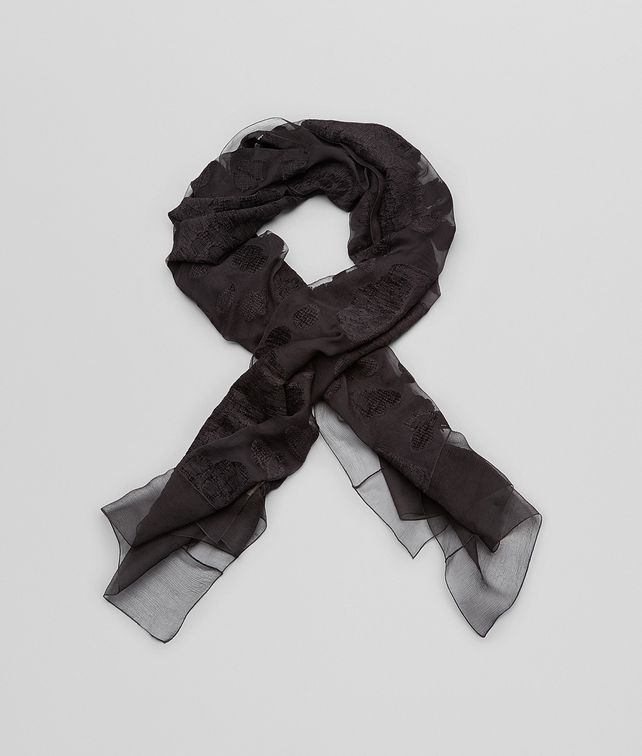 BOTTEGA VENETA NERO FIL COUPEé SILK SCARF Scarf or other D fp