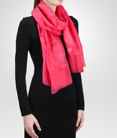 Bottega Veneta® Magenta Fil Coupeé Silk Scarf Bottega Veneta® Magenta Fil Coupeé Silk Scarf