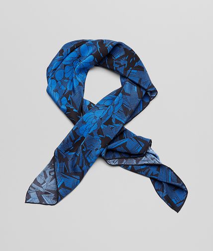 BOTTEGA VENETA - SEIDENFOULARD BLACK BLUE