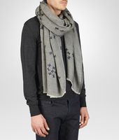 Bottega Veneta® Flannel Blue Cashmere Scarf Bottega Veneta® Flannel Blue Cashmere Scarf