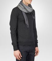 Bottega Veneta® Sand Black Wool Scarf Bottega Veneta® Sand Black Wool Scarf