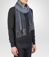 Bottega Veneta® Anthracite Blue Cashmere Scarf Bottega Veneta® Anthracite Blue Cashmere Scarf
