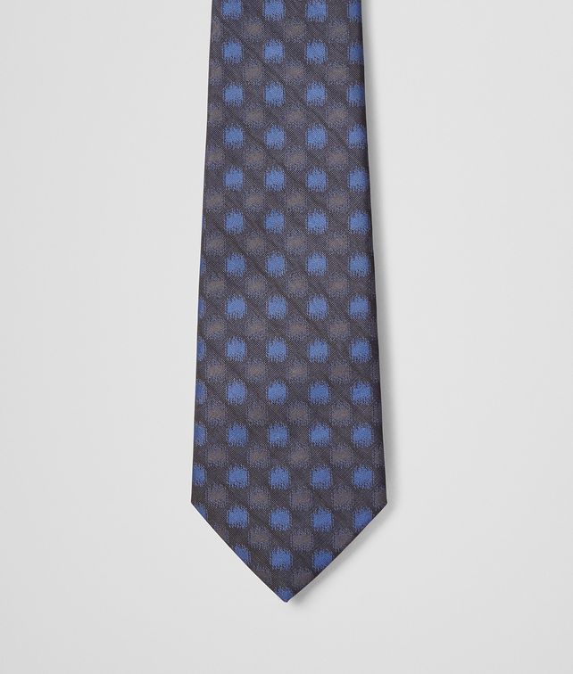 BOTTEGA VENETA Black Blue Silk Tie Tie or bow tie U fp