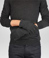 Bottega Veneta® Nero Lambskin Shearling Gloves Bottega Veneta® Nero Lambskin Shearling Gloves