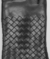 Bottega Veneta® Dark Grey Intrecciato Soft Nappa Gloves Bottega Veneta® Dark Grey Intrecciato Soft Nappa Gloves