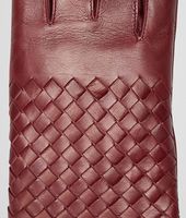 Bottega Veneta® Aubergine Intrecciato Soft Nappa Gloves Bottega Veneta® Aubergine Intrecciato Soft Nappa Gloves