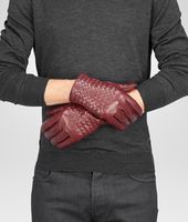 Bottega Veneta® Aubergine Intrecciato Soft Nappa Gloves Bottega Veneta® Aubergine Intrecciato Soft Nappa Gloves