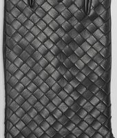 Bottega Veneta® Dark Grey Intrecciato Soft Nappa Gloves Bottega Veneta® Dark Grey Intrecciato Soft Nappa Gloves