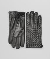 Bottega Veneta® Dark Grey Intrecciato Soft Nappa Gloves Bottega Veneta® Dark Grey Intrecciato Soft Nappa Gloves