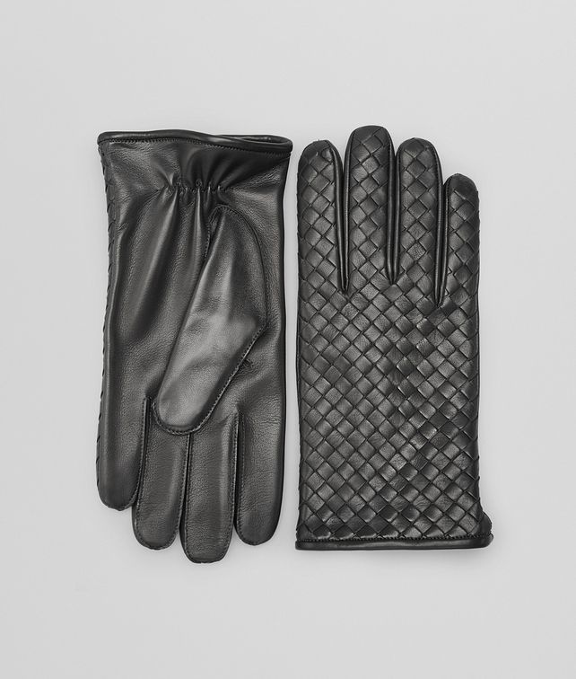 BOTTEGA VENETA Dark Grey Intrecciato Soft Nappa Gloves Scarf or Hat or Glove U fp