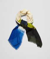 Bottega Veneta® Ivory Dark Green Wool Scarf Bottega Veneta® Ivory Dark Green Wool Scarf