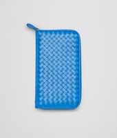 Bottega Veneta® PORTAFOGLIO SIGNAL BLUE IN VN INTRECCIATO CON ZIP Bottega Veneta® PORTAFOGLIO SIGNAL BLUE IN VN INTRECCIATO CON ZIP